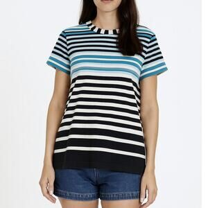 Marc by Marc Jacobs Striped Tee Womens Small Blue White Classic Nautical Top